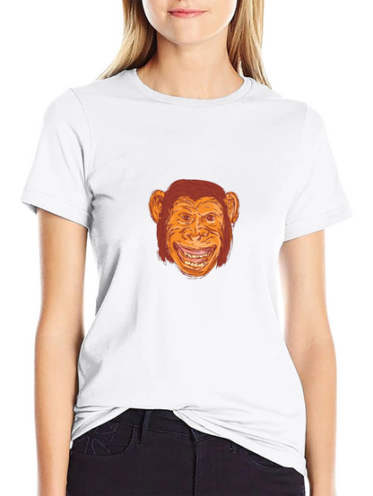 Funny Monkey Graphic Tee - Black Cotton T-Shirt