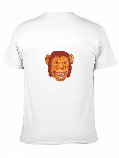 Funny Monkey Graphic Tee - Black Cotton T-Shirt