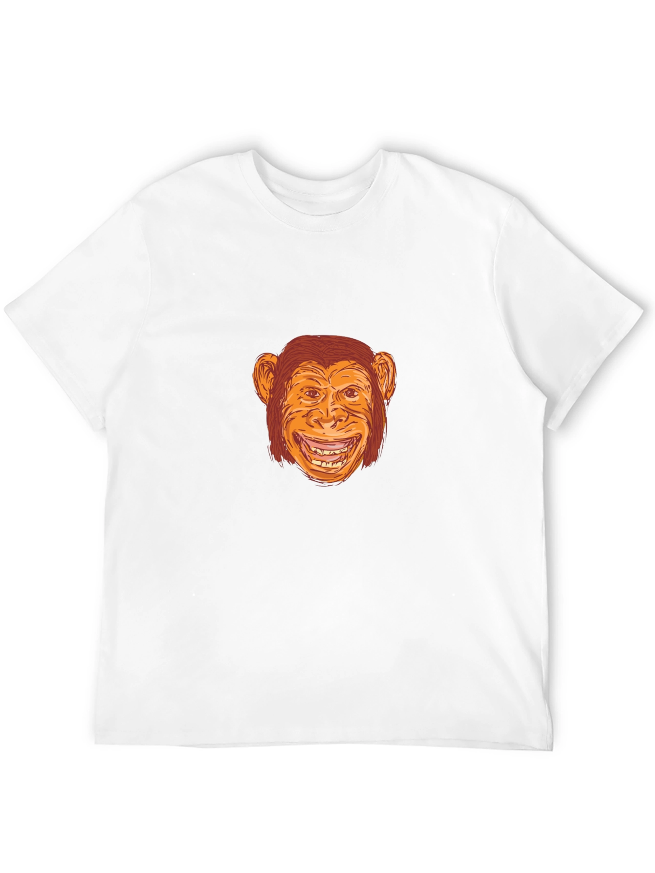Funny Monkey Graphic Tee - Black Cotton T-Shirt