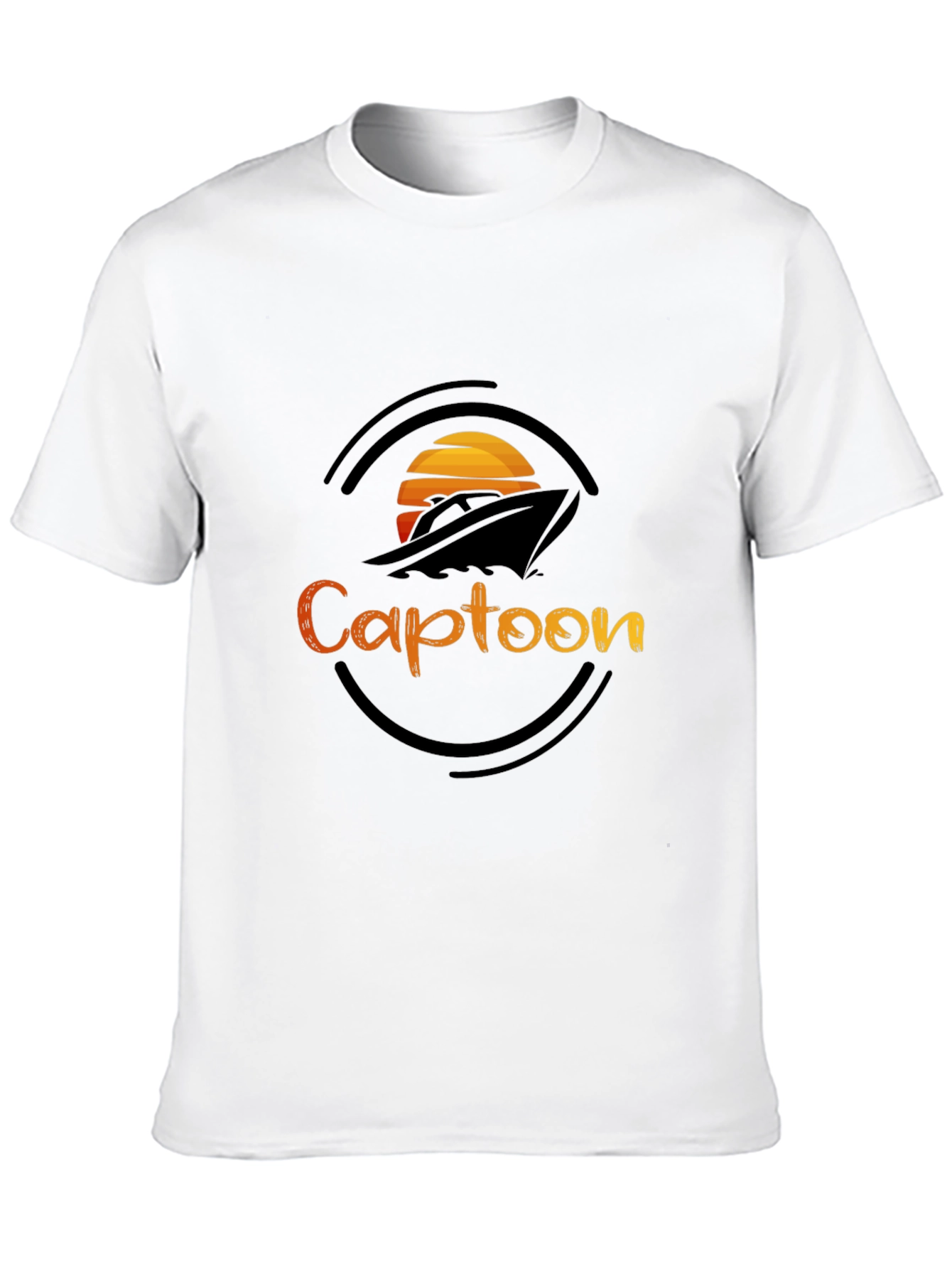 Captoon Sunset Graphic Tee - Black T-Shirt