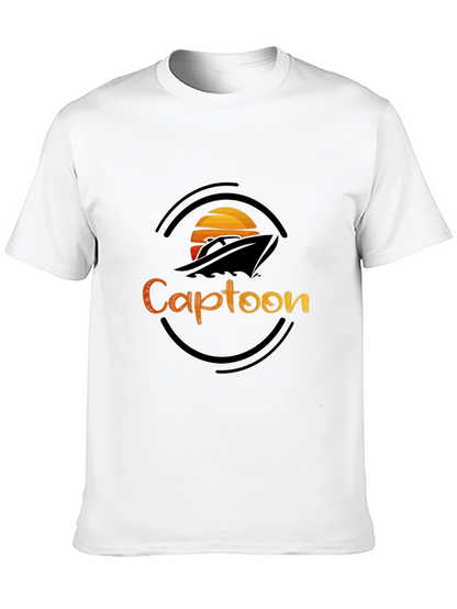 Captoon Sunset Graphic Tee - Black T-Shirt