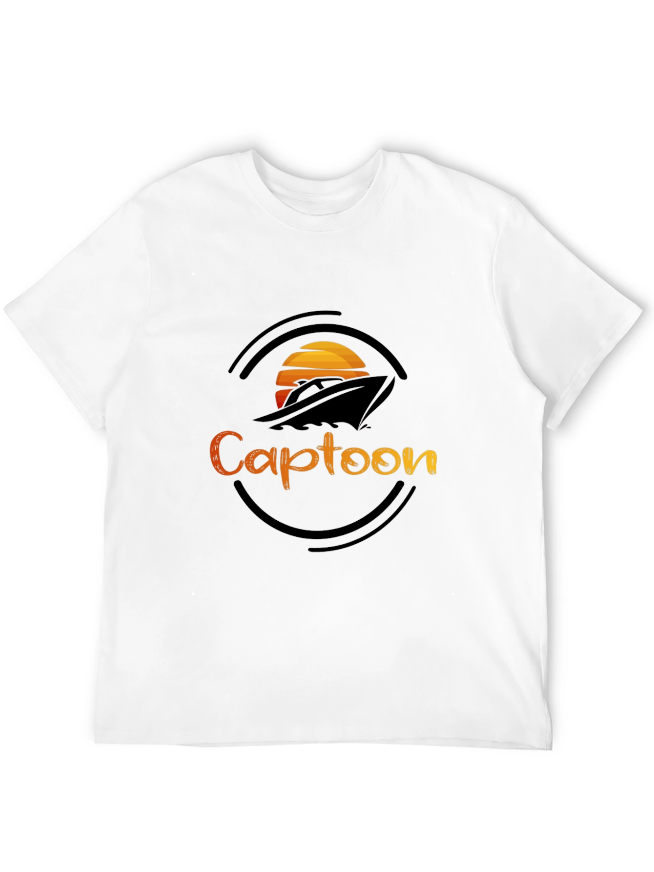 Captoon Sunset Graphic Tee - Black T-Shirt