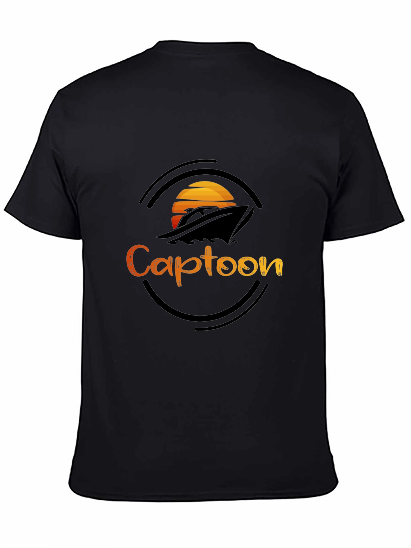 Captoon Sunset Graphic Tee - Black T-Shirt