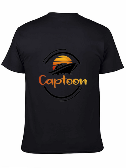 Captoon Sunset Graphic Tee - Black T-Shirt