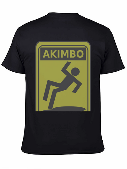 Akimbo Falling Hazard Warning Novelty T-Shirt