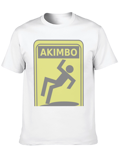 Akimbo Falling Hazard Warning Novelty T-Shirt