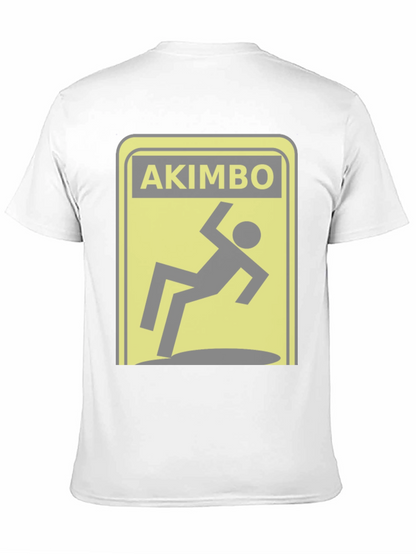 Akimbo Falling Hazard Warning Novelty T-Shirt