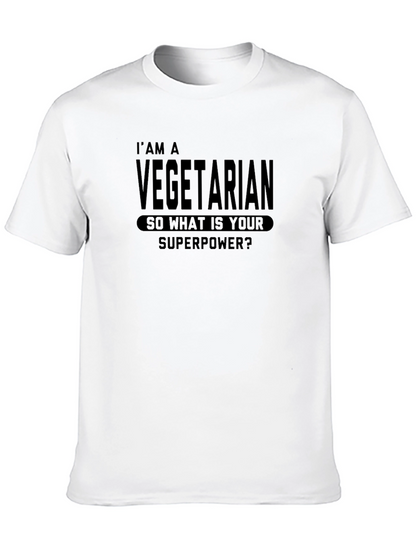 Vegetarian Superpower T-Shirt - Black
