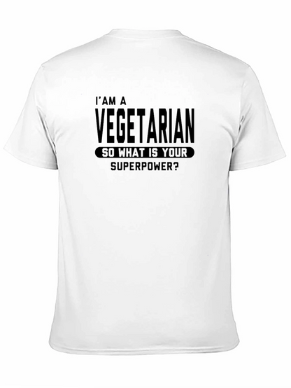 Vegetarian Superpower T-Shirt - Black