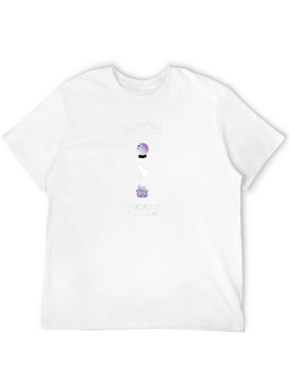 Witch Vibes Graphic Tee - Black Cotton T-Shirt