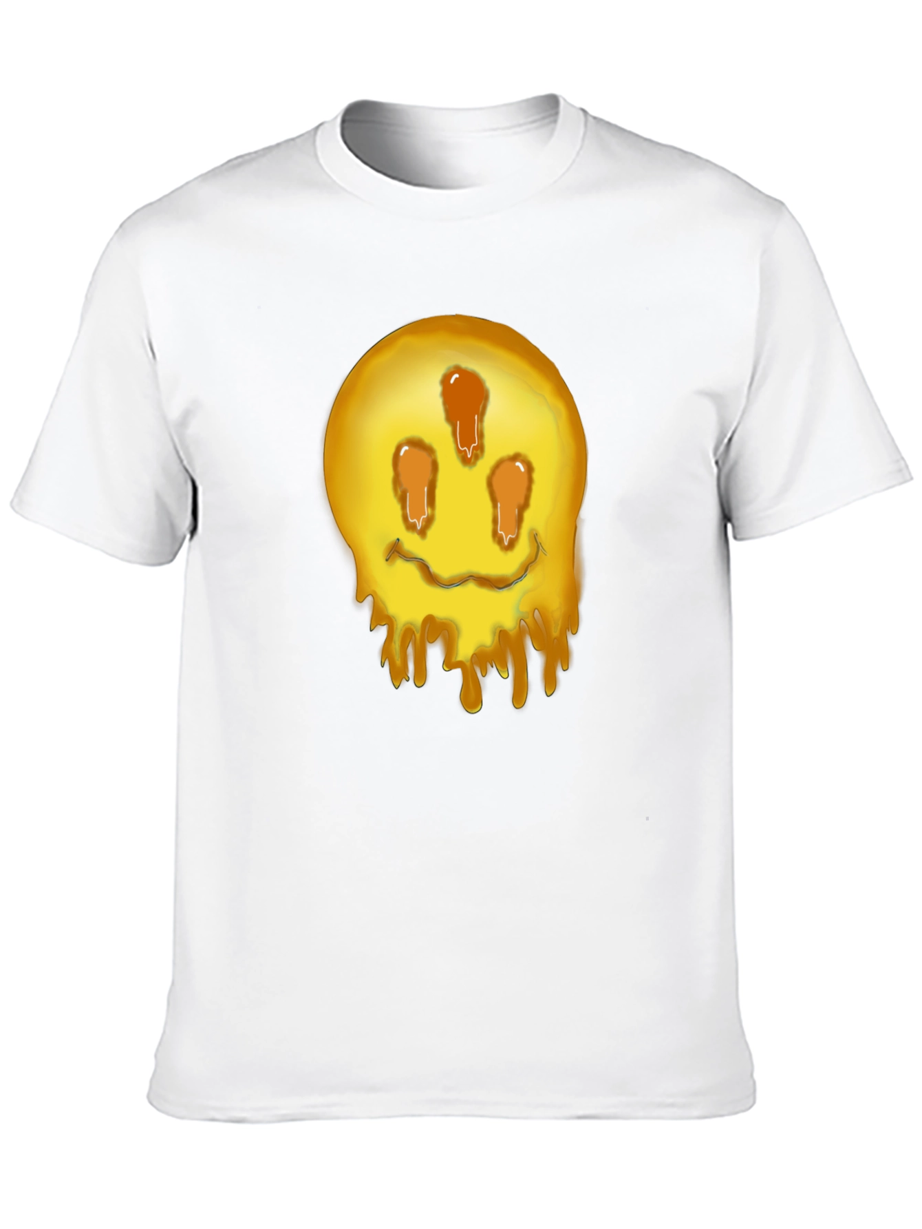 Melting Smiley Graphic Tee - Black