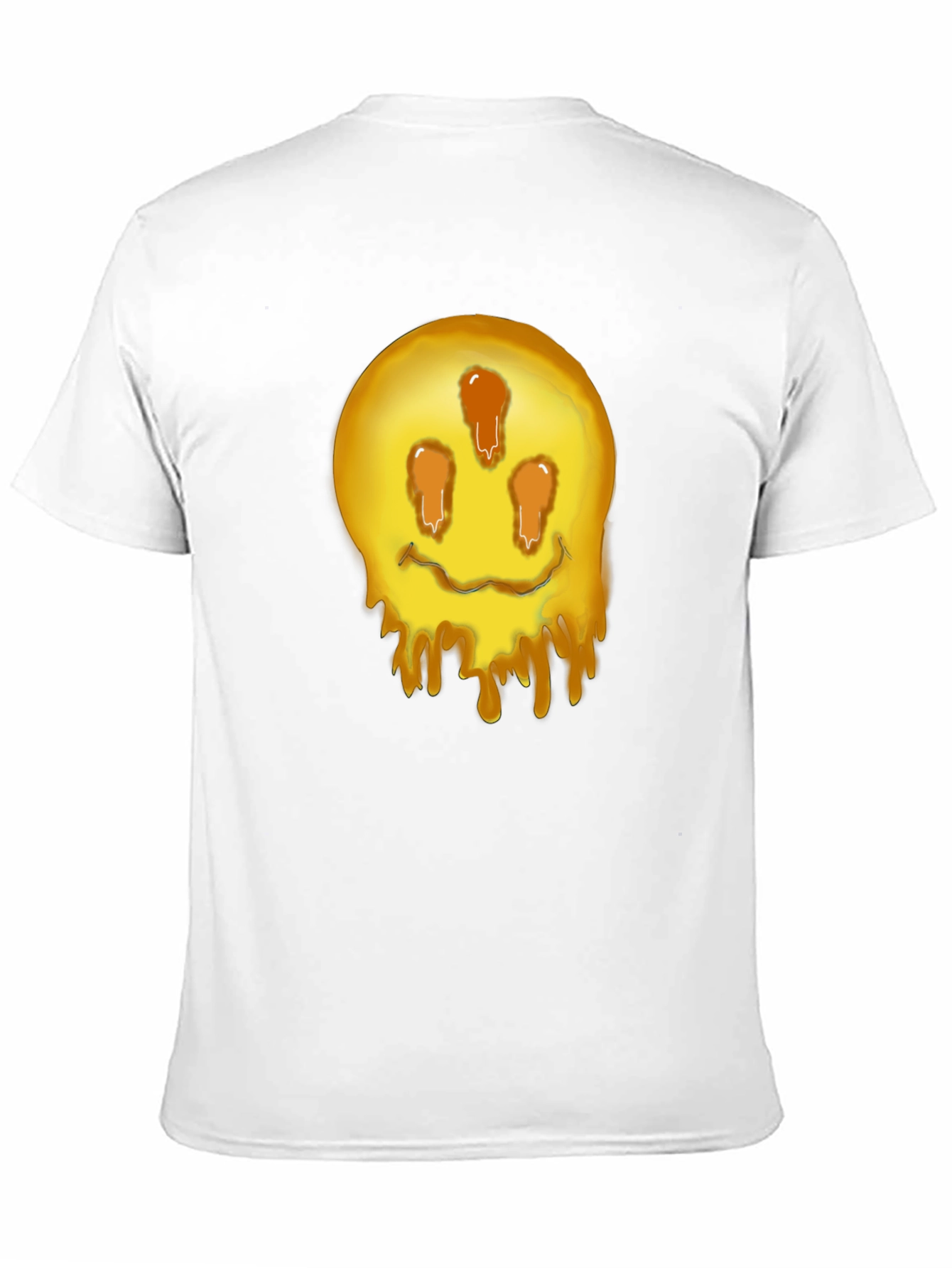 Melting Smiley Graphic Tee - Black