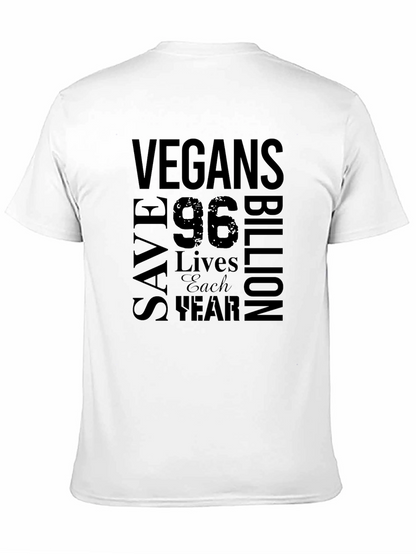 Vegans Save 96 Billion Lives T-Shirt - Black