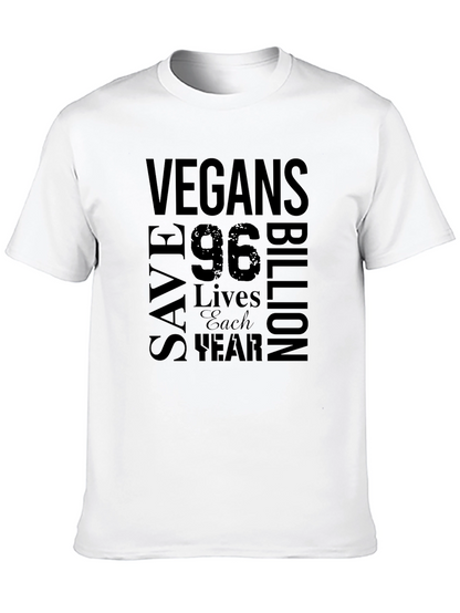 Vegans Save 96 Billion Lives T-Shirt - Black