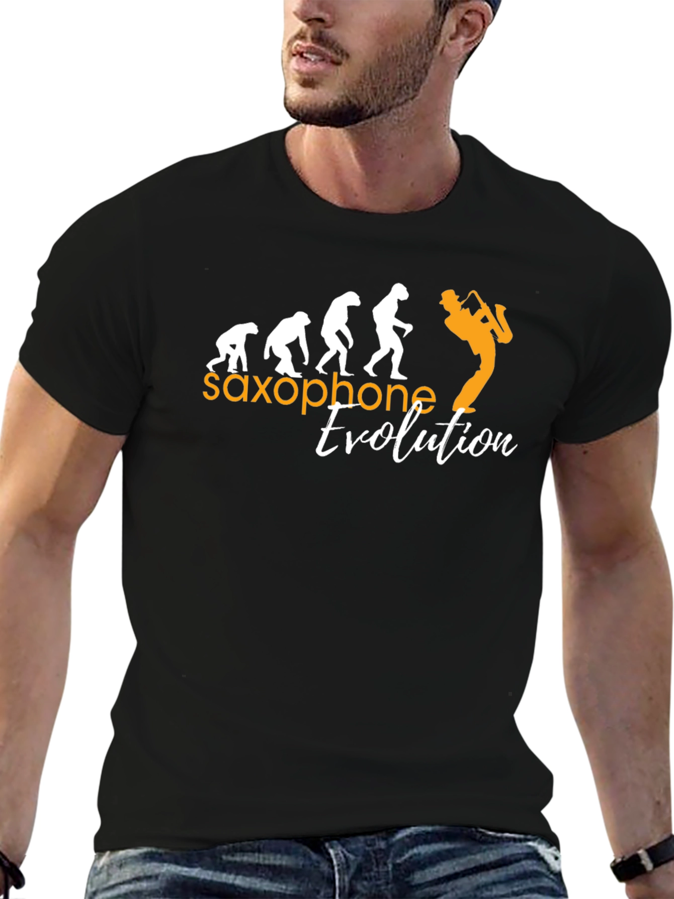 Saxophone Evolution Graphic T-Shirt - Musicians Tee