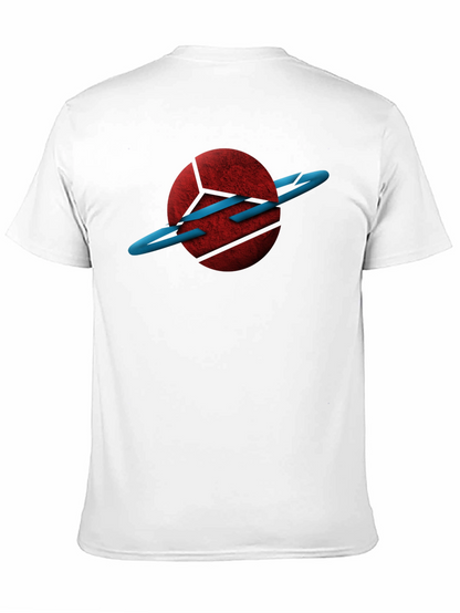 Abstract Planet Graphic Black T-Shirt