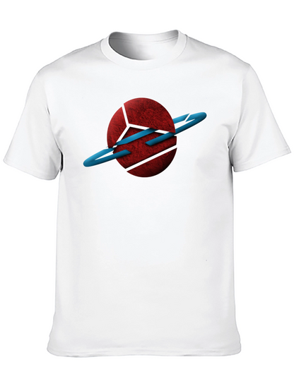 Abstract Planet Graphic Black T-Shirt