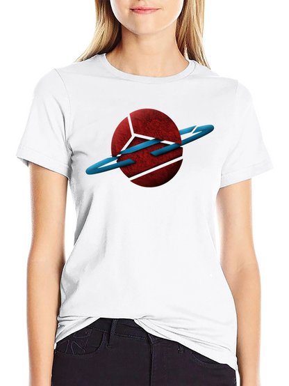Abstract Planet Graphic Black T-Shirt