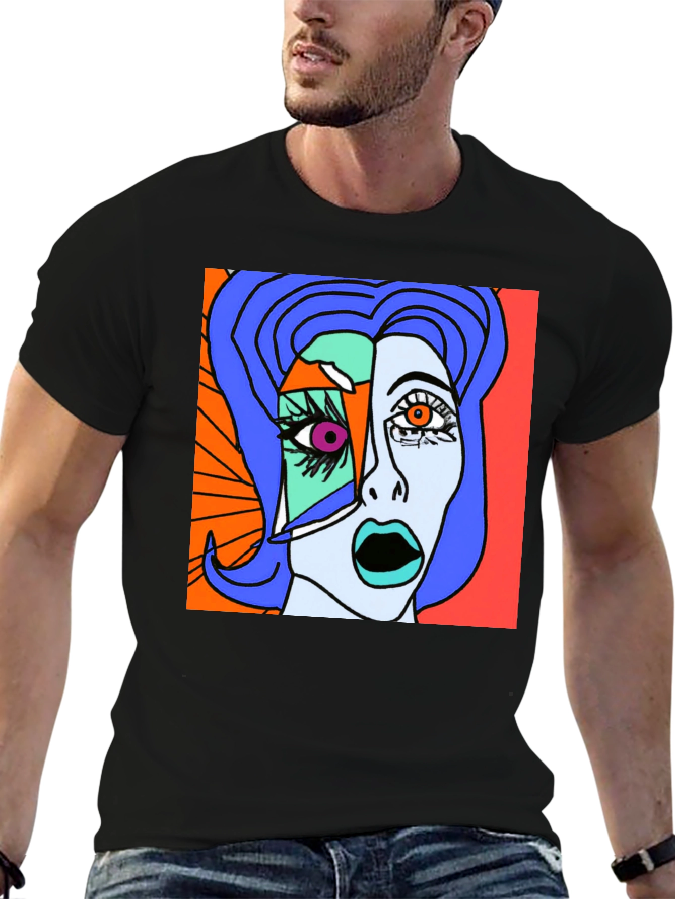 Abstract Art Graphic T-Shirt - Modern Stylish Tee