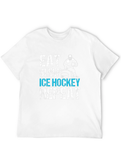 Eat Sleep Ice Hockey Repeat Graphic Tee