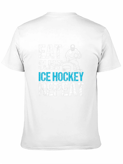 Eat Sleep Ice Hockey Repeat Graphic Tee