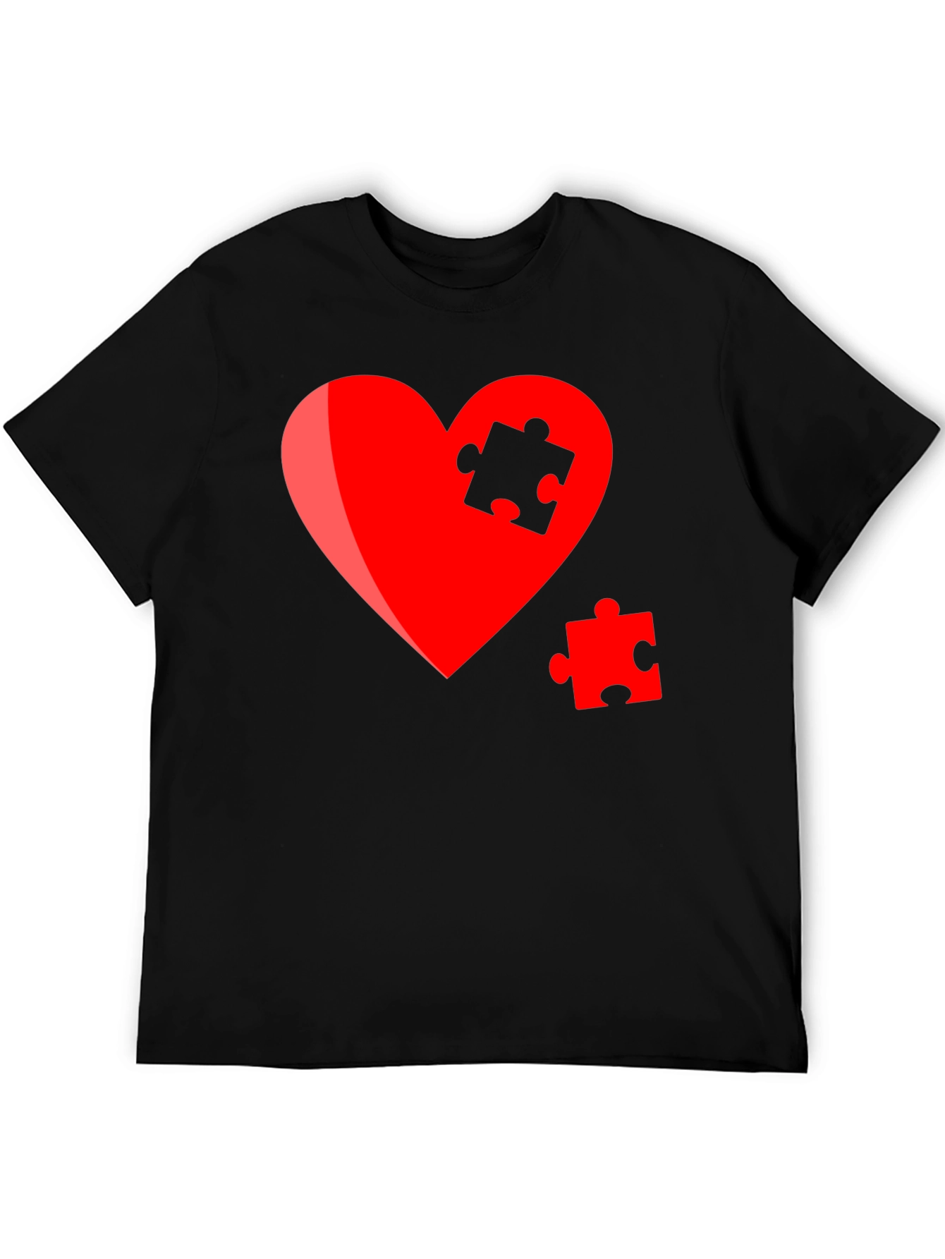 Heart Puzzle Piece Graphic Tee
