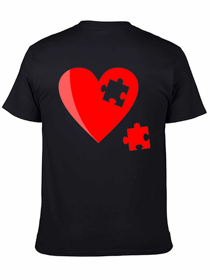 Heart Puzzle Piece Graphic Tee