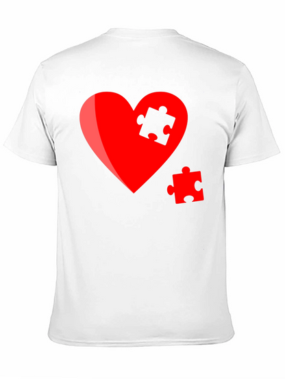 Heart Puzzle Piece Graphic Tee