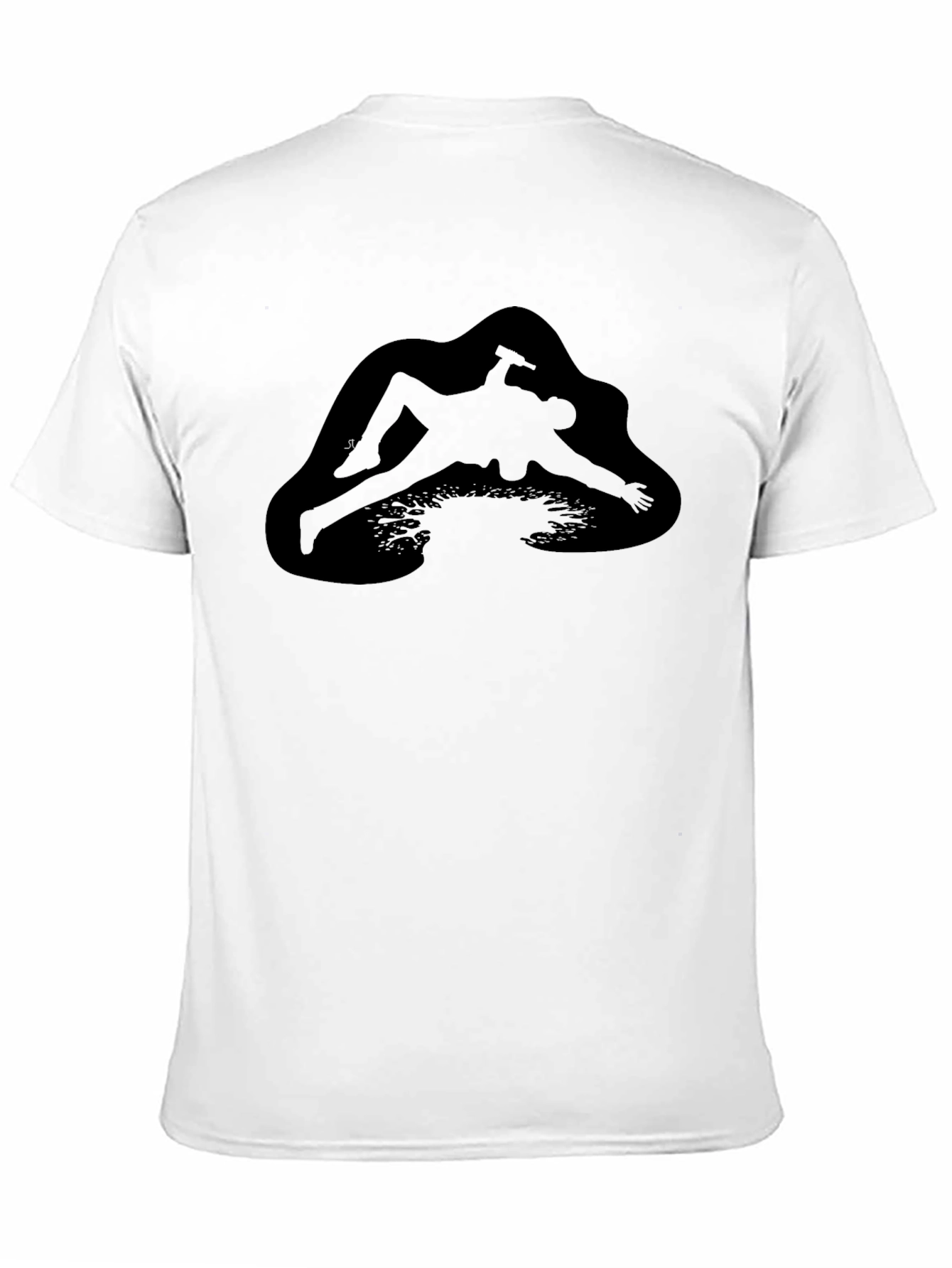 Black T-Shirt with Unique Graphic Design