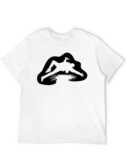 Black T-Shirt with Unique Graphic Design