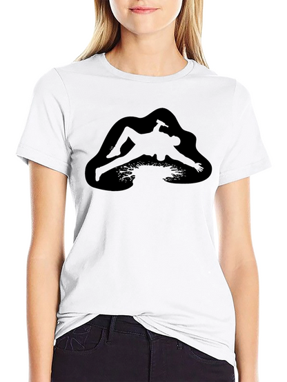 Black T-Shirt with Unique Graphic Design