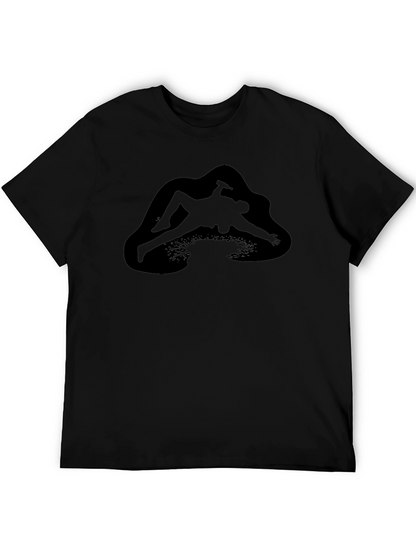 Black T-Shirt with Unique Graphic Design