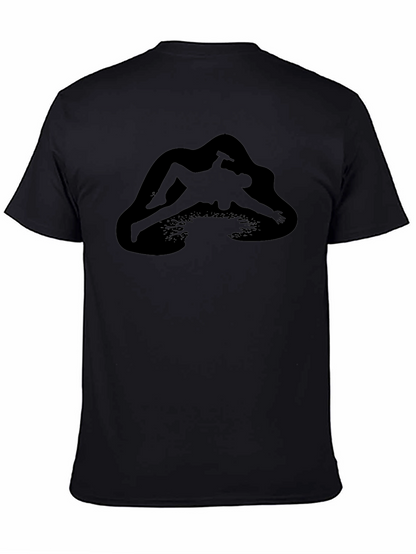Black T-Shirt with Unique Graphic Design