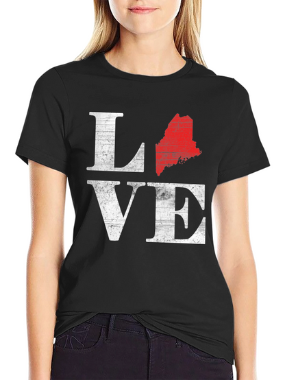 Maine Love T-Shirt - Black