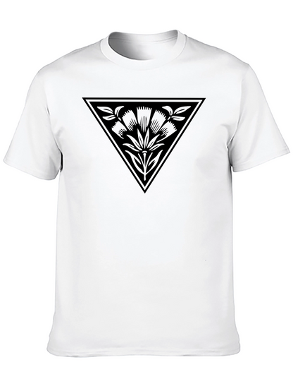 Triangle Floral Graphic T-Shirt