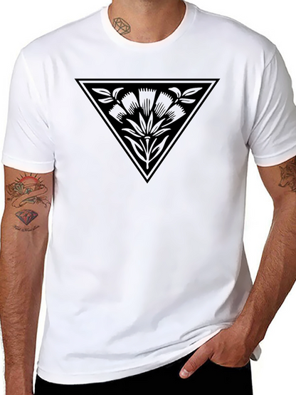 Triangle Floral Graphic T-Shirt