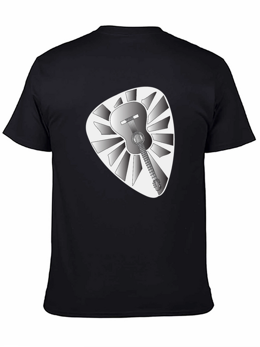Guitar Pick T-Shirt - Acoustic Guitar Design