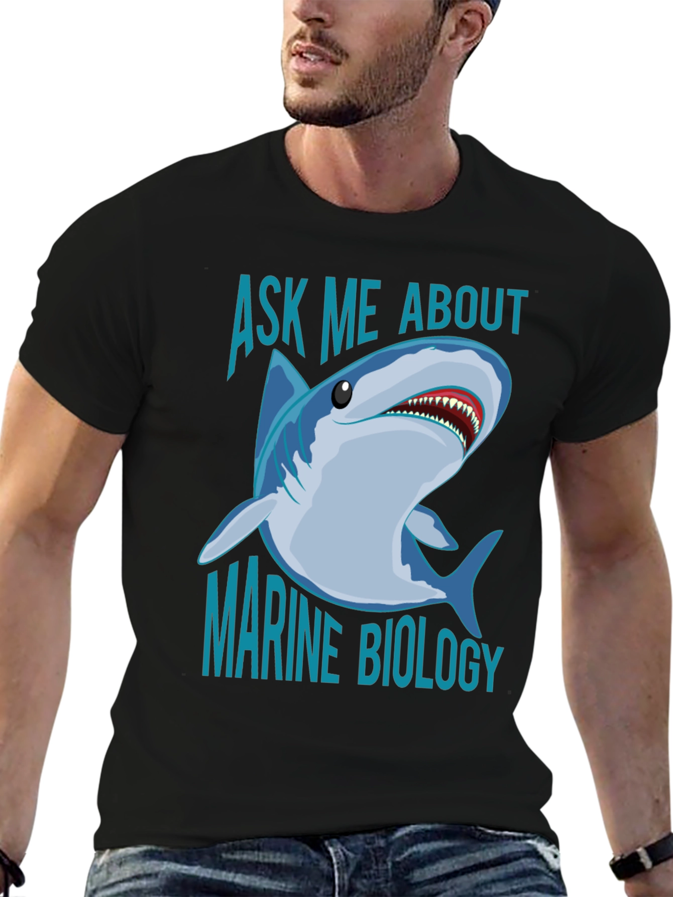 Ask Me About Marine Biology Shark T-Shirt