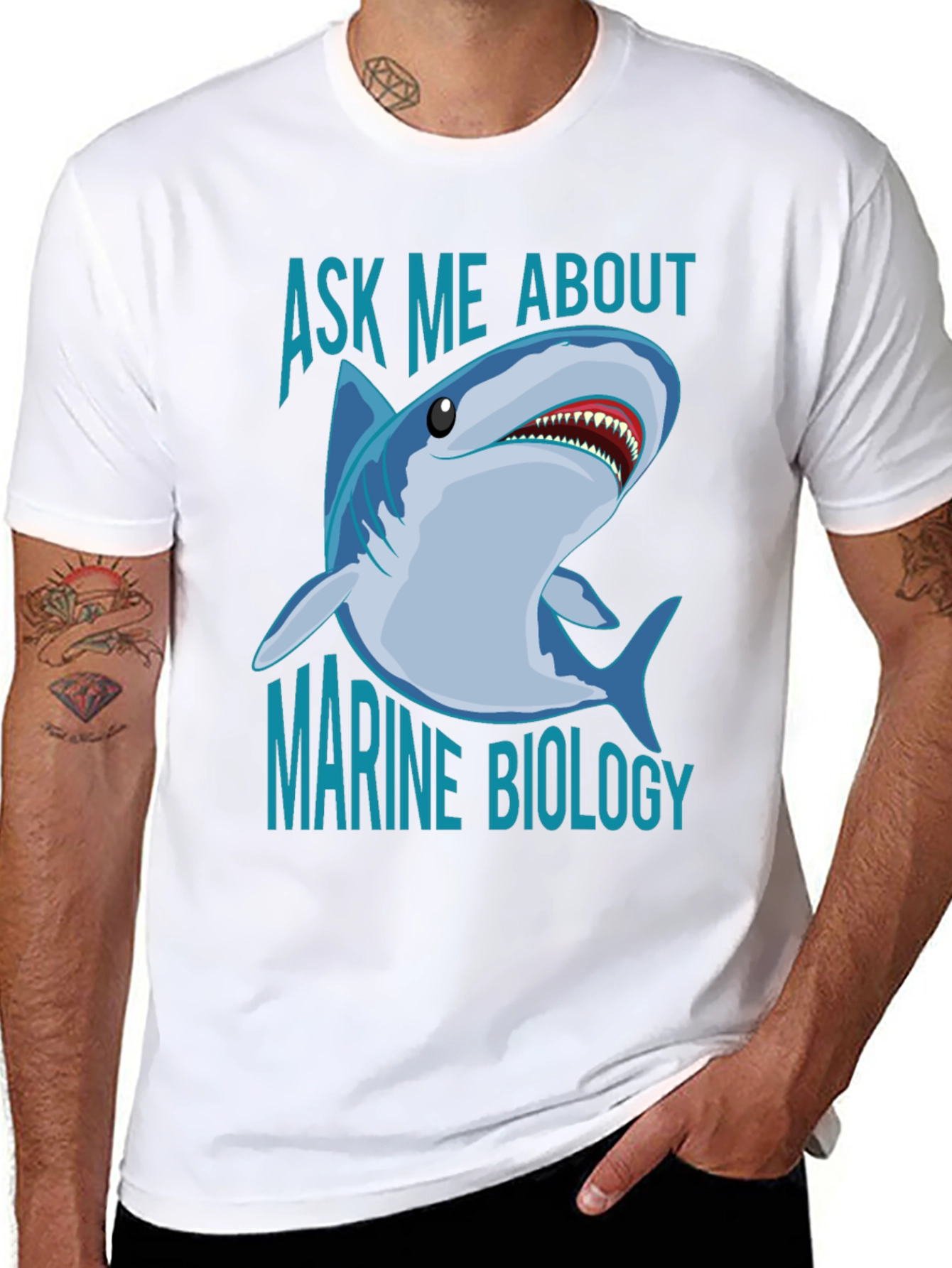 Ask Me About Marine Biology Shark T-Shirt