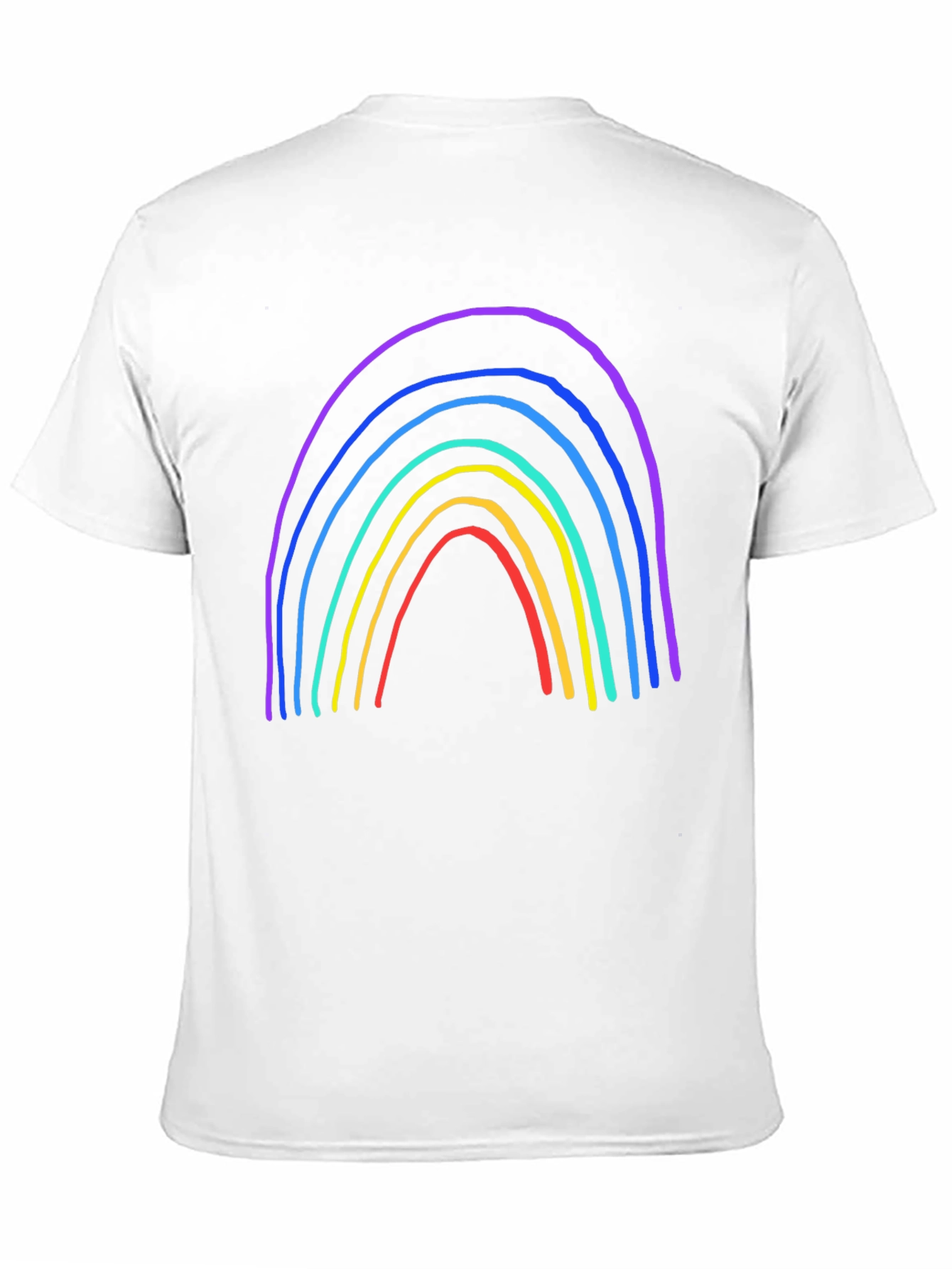 Rainbow Graphic Print Black T-Shirt
