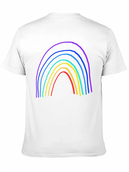 Rainbow Graphic Print Black T-Shirt