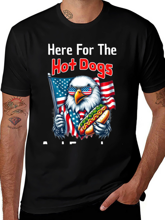 Funny Patriotic Eagle Hot Dog Lover T-Shirt