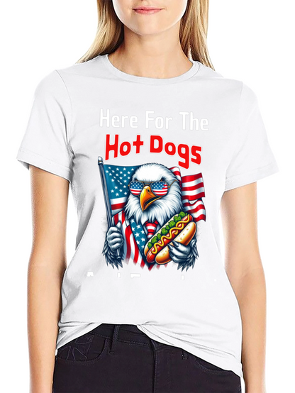 Funny Patriotic Eagle Hot Dog Lover T-Shirt
