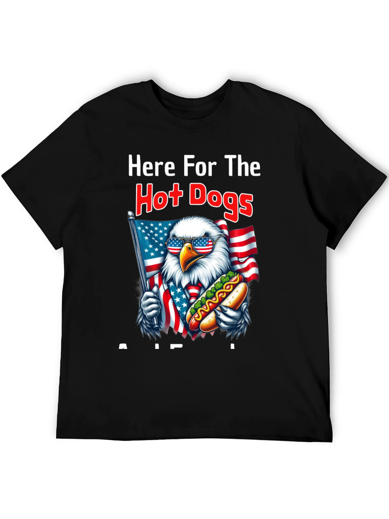 Funny Patriotic Eagle Hot Dog Lover T-Shirt