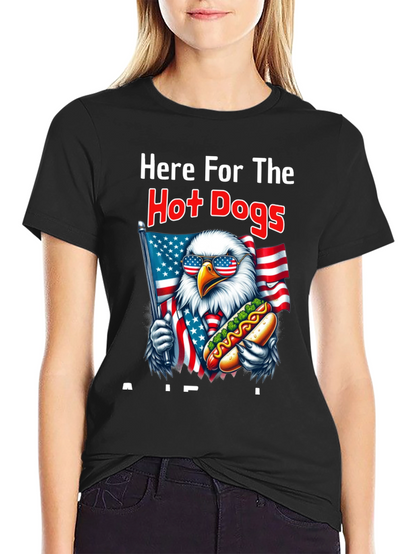 Funny Patriotic Eagle Hot Dog Lover T-Shirt
