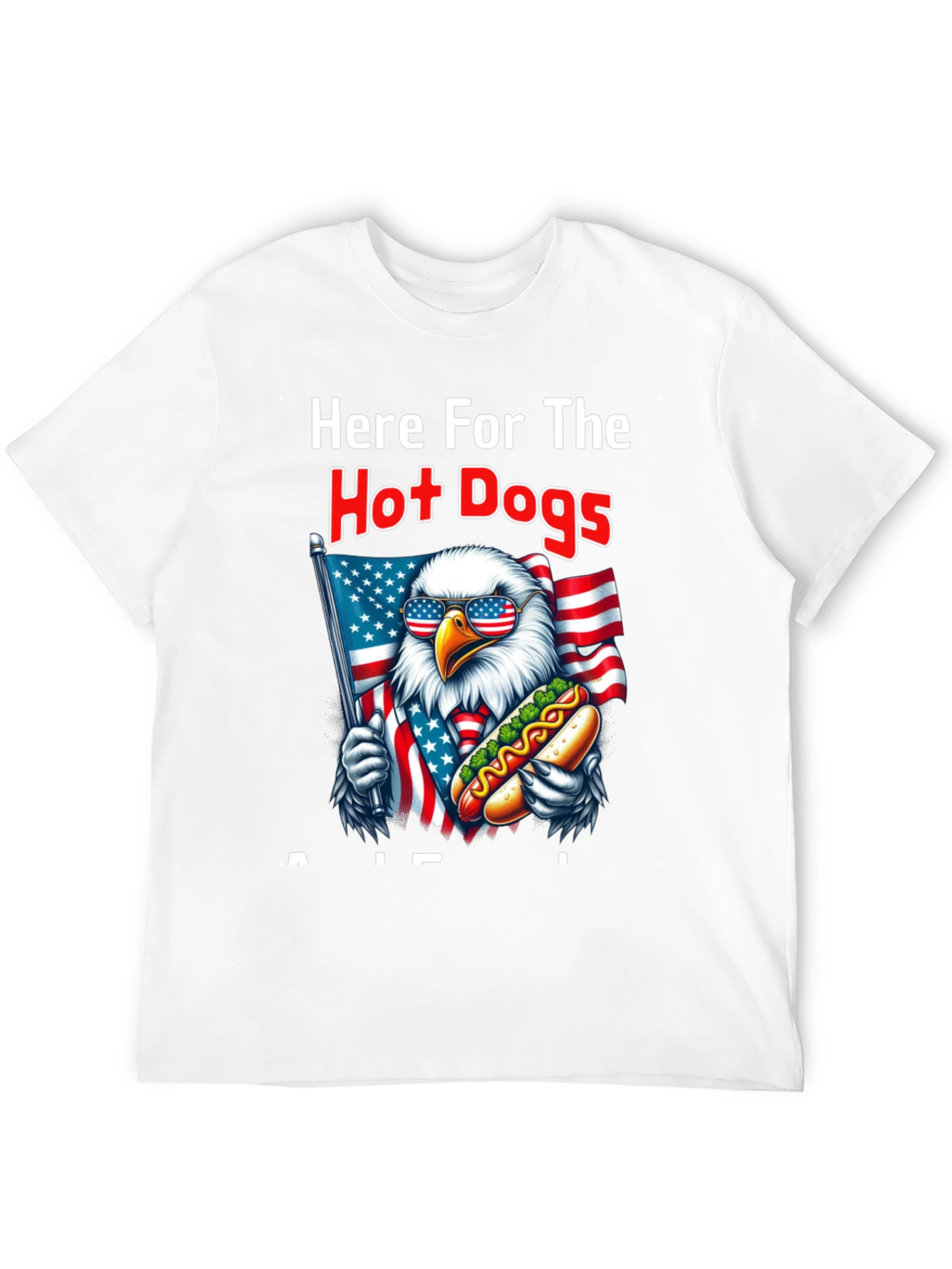 Funny Patriotic Eagle Hot Dog Lover T-Shirt