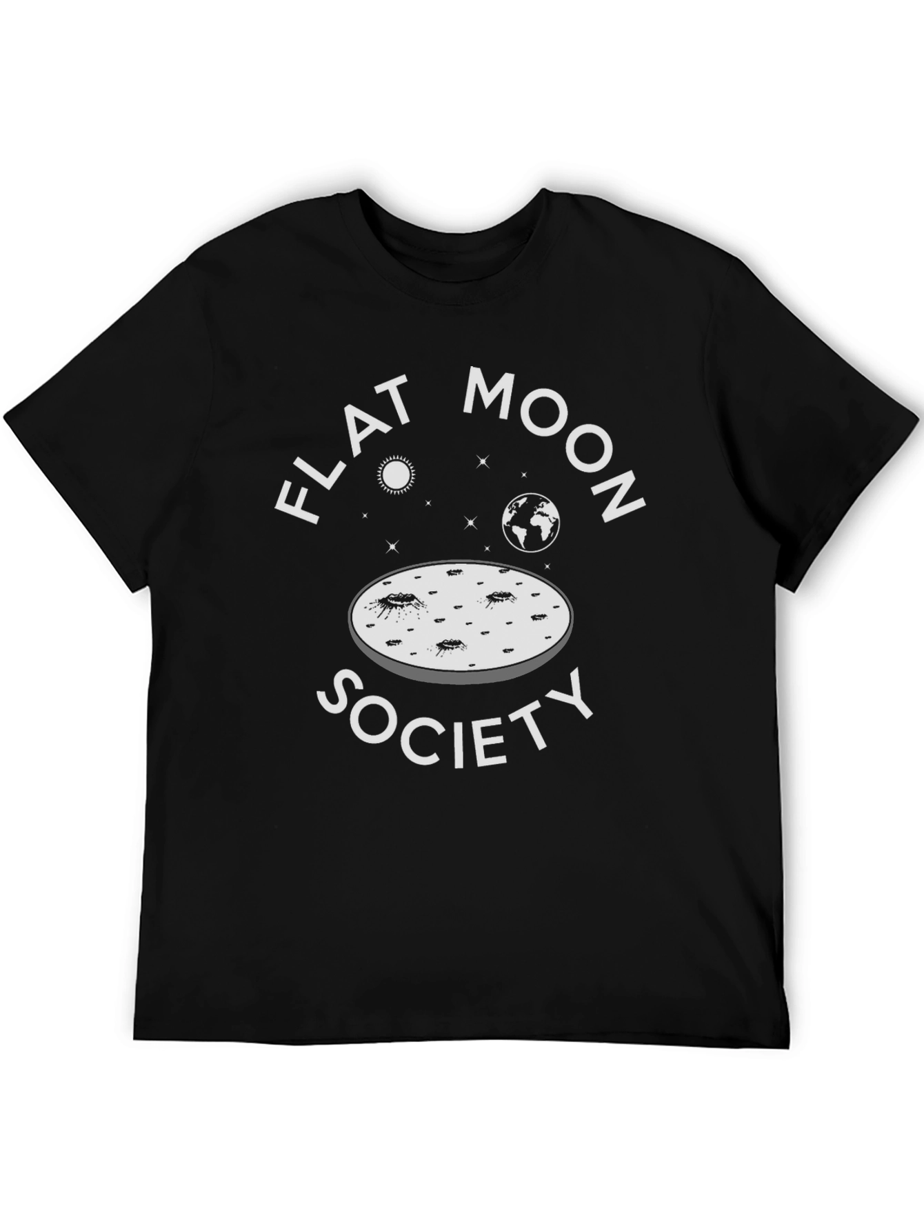 Flat Moon Society T-Shirt - Novelty Space Design