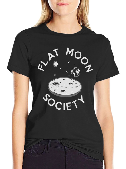 Flat Moon Society T-Shirt - Novelty Space Design