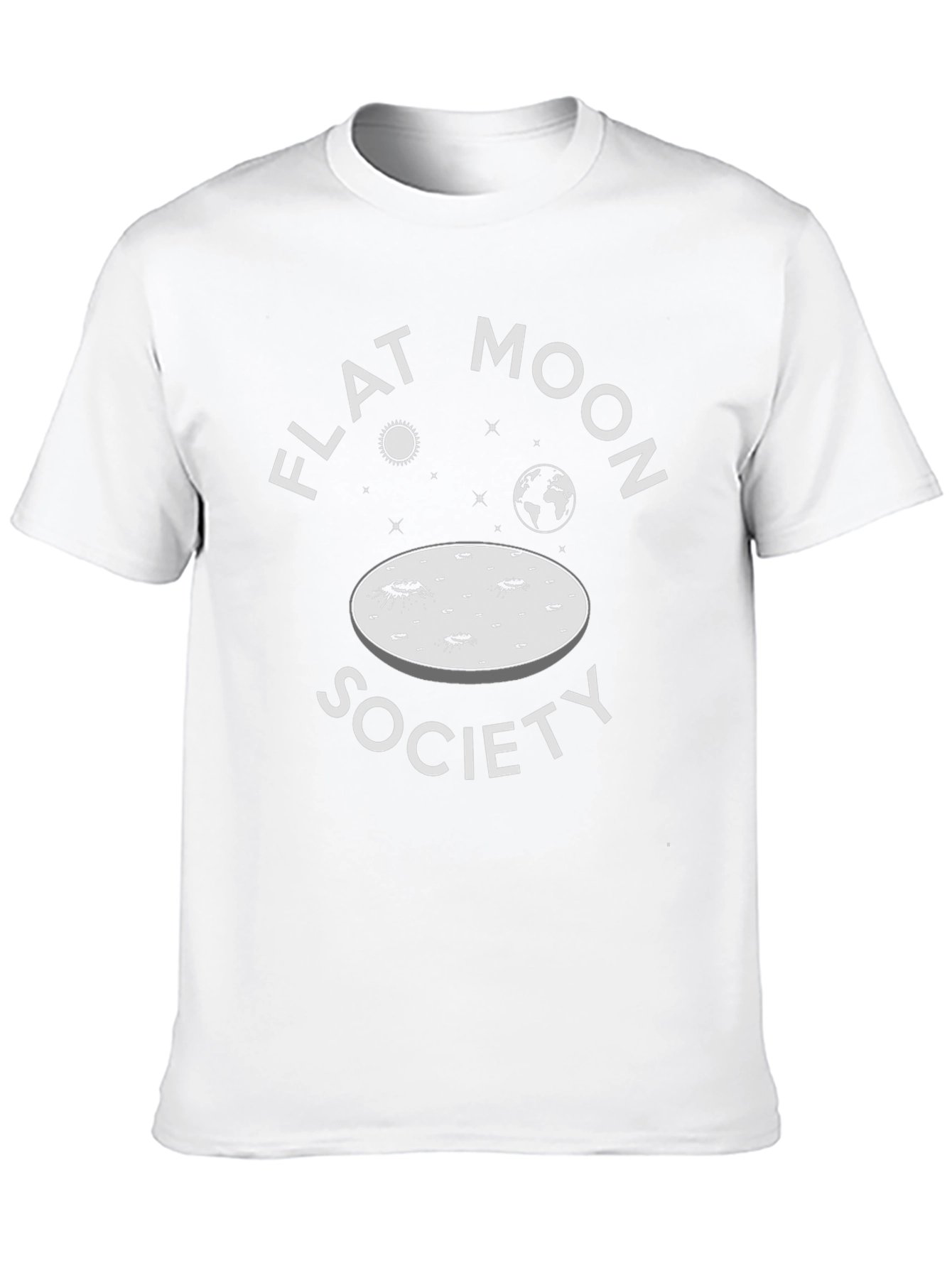 Flat Moon Society T-Shirt - Novelty Space Design