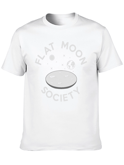 Flat Moon Society T-Shirt - Novelty Space Design